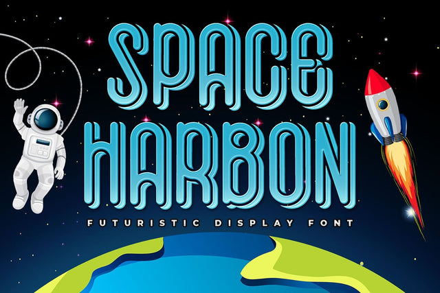 Space Harbon Display Font Font Kotak Kuning Studio 