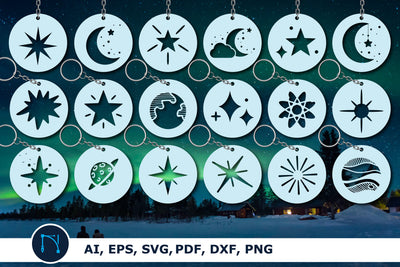 Space Round Keychain SVG Bundle SVG MD JOYNAL ABDIN 