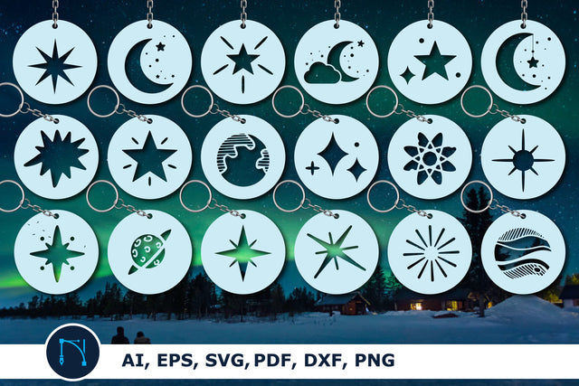 Space Round Keychain SVG Bundle SVG MD JOYNAL ABDIN 