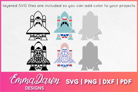 Space Shuttle SVG SVG Emma Dawn Designs 