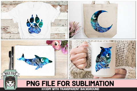 Space Sublimation PNG Bundle, Galaxy PNG Sublimation, Celestial Clipart, Fantasy PNG Sublimation, Mountain PNG Download Sublimation Wild Pilot 