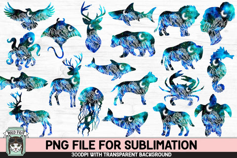 Space Sublimation PNG Bundle, Galaxy PNG Sublimation, Celestial Clipart, Fantasy PNG Sublimation, Mountain PNG Download Sublimation Wild Pilot 