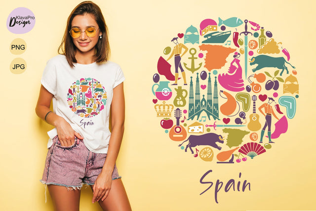 Spain vacation Sublimation Design | 300dpi PNG image Sublimation Klava P 