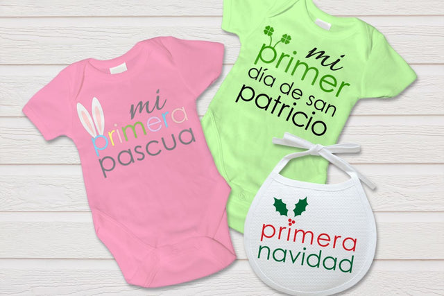 Spanish Baby Firsts Primeros de Bebé SVG Designed by Geeks 