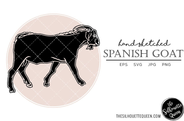 Spanish Goat Sketch Vector SVG Loveleen Kaur 