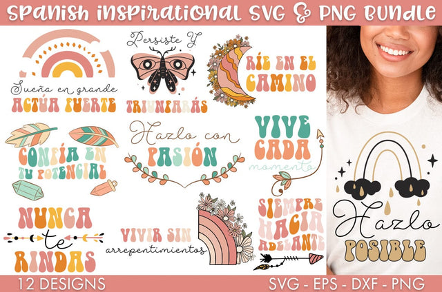 Spanish Inspirational Boho SVG Bundle PNG SVG Freeling Design House 