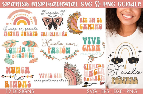 Spanish Inspirational Boho SVG Bundle PNG SVG Freeling Design House 