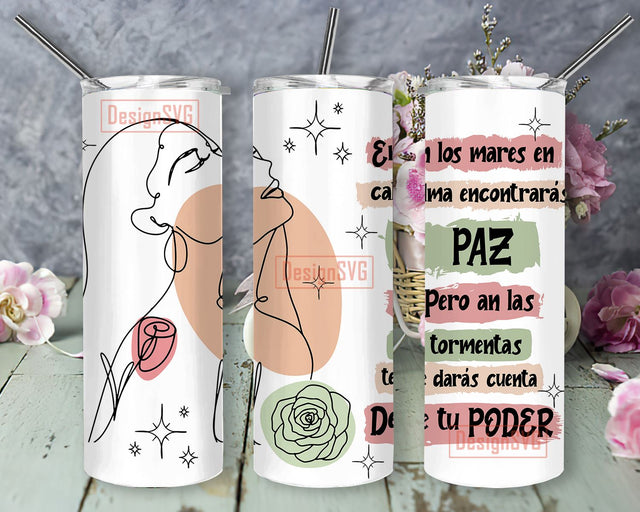 Spanish Positive 20oz Design, Motivational 20oz wrap, Digital Sublimation design, Espanol Tumbler Design Sublimation DesignSVG 
