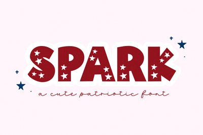 Spark - Fourth of July Font Font KA Designs 