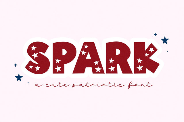 Spark - Fourth of July Font Font KA Designs 