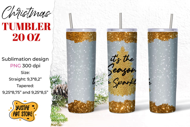 Sparkle Christmas tumbler sublimation wrap shine glitter Sublimation Yustaf Art Store 