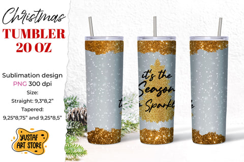 Sparkle Christmas tumbler sublimation wrap shine glitter Sublimation Yustaf Art Store 