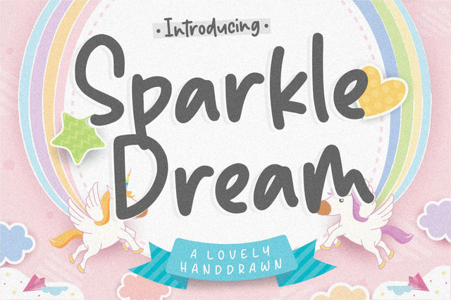 Sparkle Dream Lovely Handdrawn Font Font Balpirick 