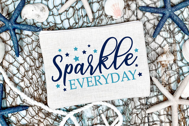 Sparkle Everyday | Make-up Bag SVG Cut File SVG zoellartz 