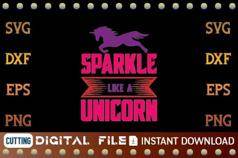 sparkle like a unicorn svg SVG designer krishna 