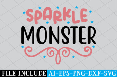 Sparkle Monster SVG SVG Creativeart88 