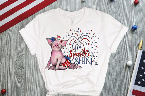 Sparkle Shine Piggy Sublimation Sublimation QueenBrat Digital Designs 