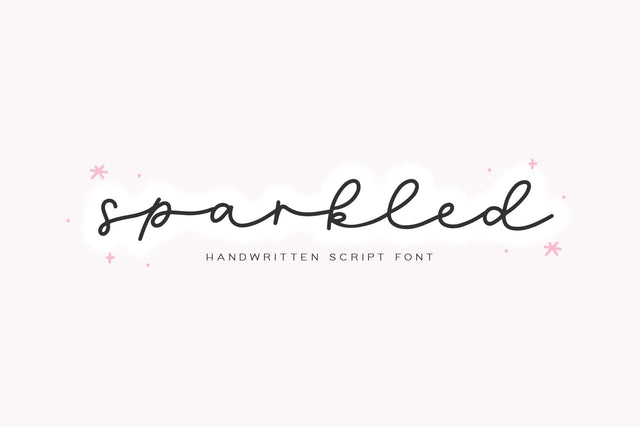 Sparkled - Handwritten Script Font Font KA Designs 