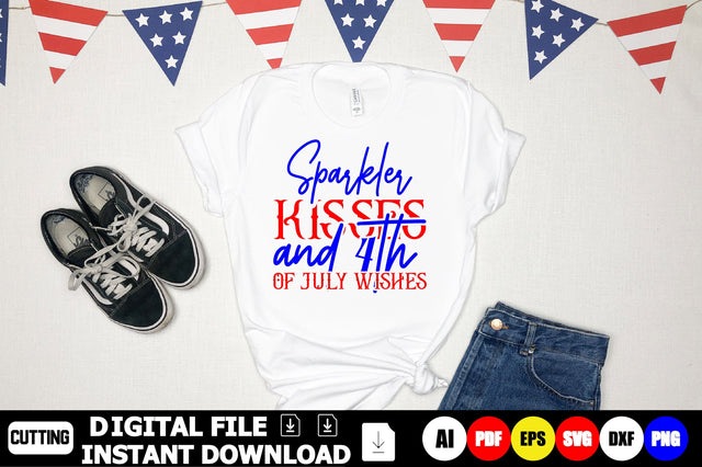 Sparkler Kisses And 4th Of July Wishes SVG Shahin alam 