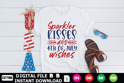 Sparkler Kisses And 4th Of July Wishes SVG Shahin alam 