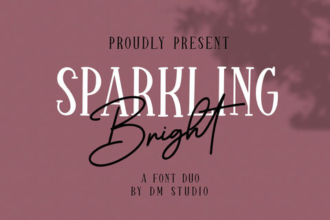 Sparkling Bright - Beauty Font Duo Font Dm Letter Studio 