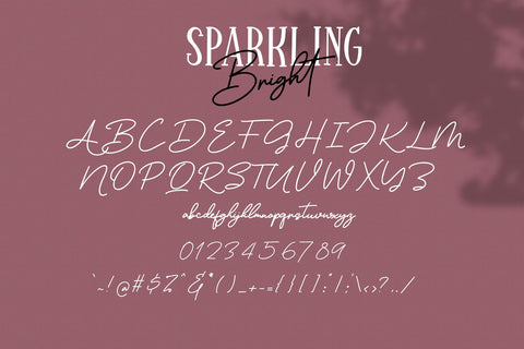 Sparkling Bright - Beauty Font Duo Font Dm Letter Studio 