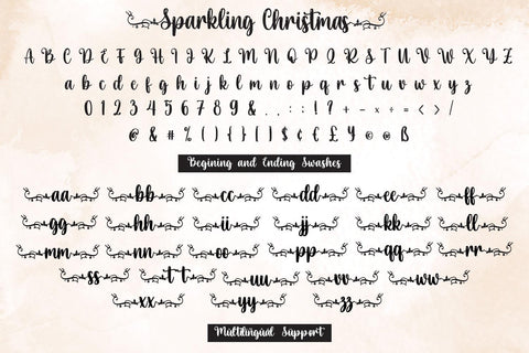 Sparkling Christmas Font Mozarella 