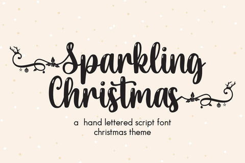 Sparkling Christmas Font Mozarella 