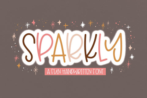 Sparkly - Fun Handwritten Font Font KA Designs 