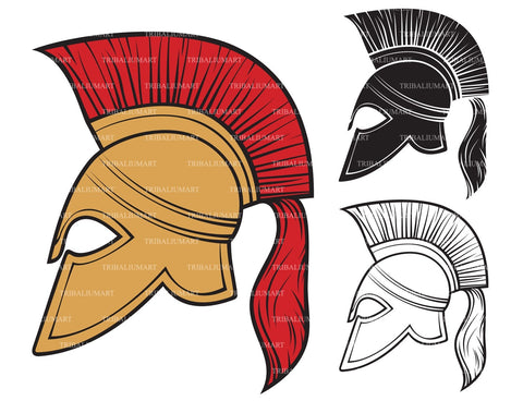 Spartan helmet SVG TribaliumArtSF 