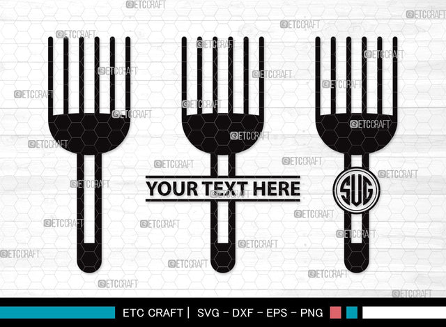 Spatula Fork Monogram SVG | Barbecue Svg | Spatula Svg | Utensil Svg | Grilling Svg | Kitchen Svg | Spatula Fork Clipart SVG ETC Craft 