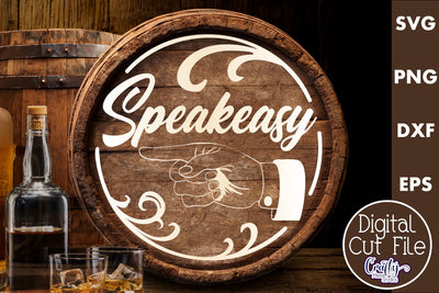 Speakeasy Svg | Vintage Prohibition Svg | Round Beer Svg SVG Crafty Mama Studios 