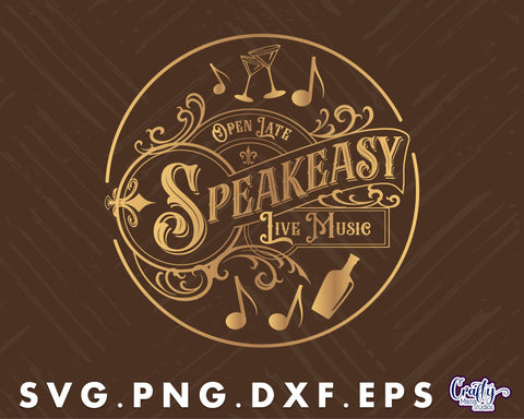 Speakeasy Svg | Vintage Prohibition Svg | Round Beer Svg SVG Crafty Mama Studios 
