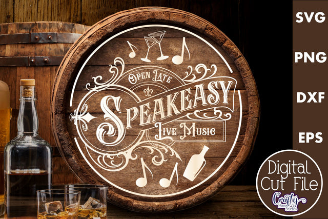 Speakeasy Svg | Vintage Prohibition Svg | Round Beer Svg SVG Crafty Mama Studios 
