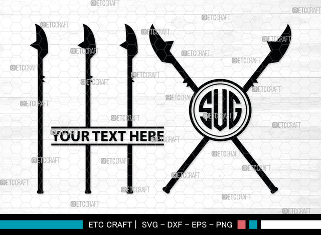 Spear Monogram, Weapon Silhouette, Spear SVG, Pike Weapon Svg, Sparta Svg, Sword Svg, Spear Trident Svg, Poseidon Svg, SB00032 SVG ETC Craft 