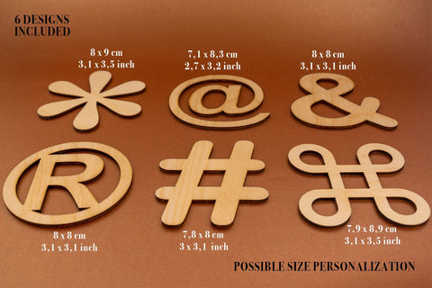 Special Characters Coasters Digital Vector Files for Laser Cutter. SVG MaramadeLaser 