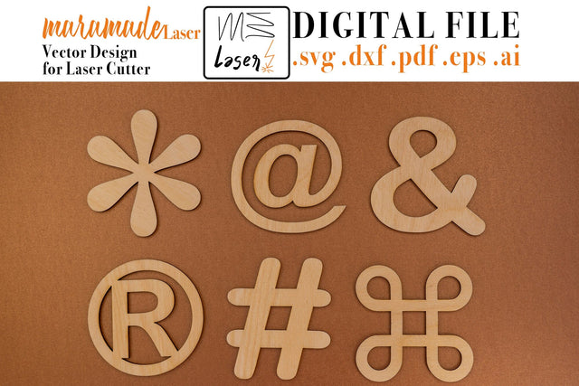 Special Characters Coasters Digital Vector Files for Laser Cutter. SVG MaramadeLaser 