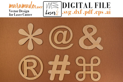 Special Characters Coasters Digital Vector Files for Laser Cutter. SVG MaramadeLaser 