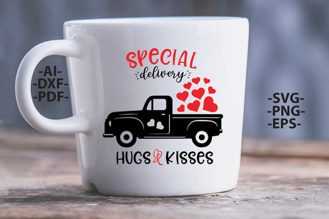 Special Delivery hugs and kisses | hugs and kisses svg | Valentine Truck Svg | Valentine day shirts | Love Svg | Valentine Cut files SVG 1uniqueminute 