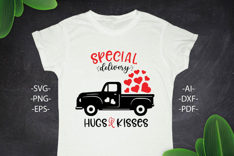 Special Delivery hugs and kisses | hugs and kisses svg | Valentine Truck Svg | Valentine day shirts | Love Svg | Valentine Cut files SVG 1uniqueminute 