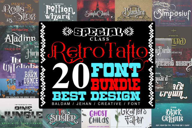 Special for You a collection of 20 of the best Design Font JH-CreativeFont 