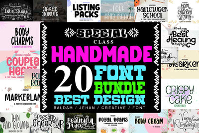 Special for You a collection of 20 of the best Design Font JH-CreativeFont 