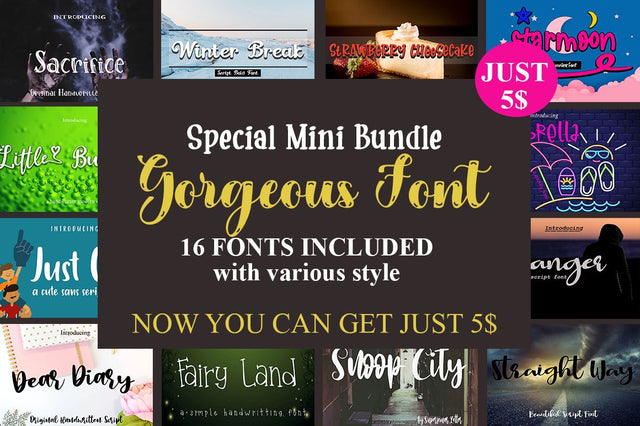 Special Mini Bundle Font Supersemar Letter 