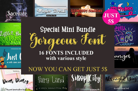 Special Mini Bundle Font Supersemar Letter 