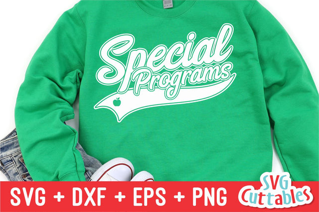 Special Programs svg - Teacher svg - Occupation - Swoosh - svg - dxf - eps - png - Cut File - Silhouette - Cricut - Digital Download SVG Svg Cuttables 