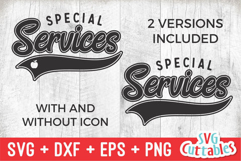 Special Services svg - Teacher Cut File - Occupation - Swoosh - svg - dxf - eps - png - Cut File - Silhouette - Cricut - Digital Download SVG Svg Cuttables 