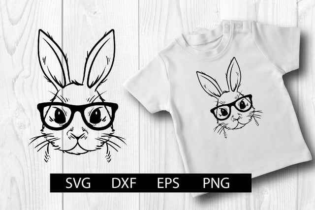 Spectacled bunny svg, Bunny easter svg SVG dadan_pm 