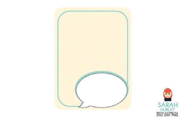 Speech Bubble Journaling Card SVG Sarah Hurley 