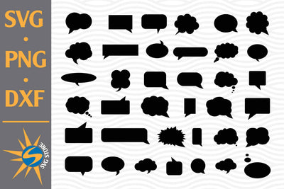 Speech Bubble Silhouette SVG, PNG, DXF Digital Files Include SVG SVGStoreShop 