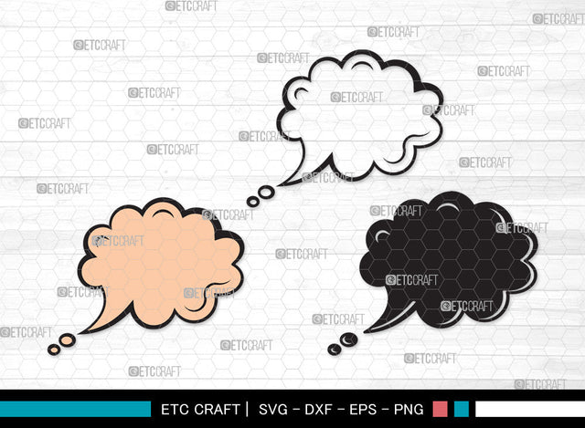 Speech Bubbles Clipart SVG Cut File | Talk Bubble Svg | Text Bubble Svg | Chat Bubbles Svg | Word Bubble SVG ETC Craft 
